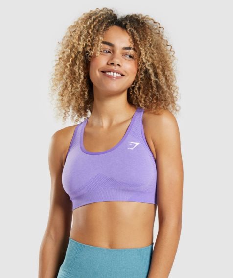 Women's Gymshark Vital Seamless 2.0 Sports Bra Light Purple | CA 508A16